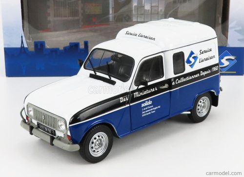 Solido - Renault R4 F4 Van Delivery Service 1988 - Solido 90Th Anniversary Edition White Blue