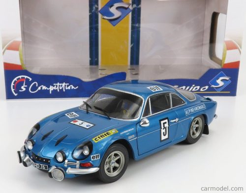 Solido - Renault Alpine A110 1600S N 5 Rally Olympia 1972 J.P.Nicolas - J.Todt Blue