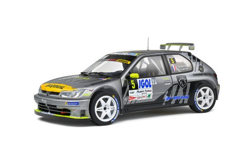 Solido - 1:18 PEUGEOT 306 MAXI GREY #5 F.DELECOUR / J.R.GUIGONNET RALLYE DU MONTE CARLO – SOLIDO