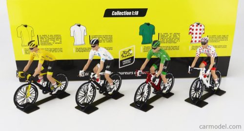 Solido - Figures Set 4X Ciclista - Cyclist - Maglia Gialla - Yellow Jersey - Maglia A Pois - Pois Jersey - Maglia Verde - Green Jersey - Maglia Bianca - White Jersey - Tour De France 2022 Various