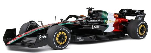 Solido - ALFA ROMEO F1  C43 TEAM STAKE N 77 MONZA ITALY GP 2023 VALTTERI BOTTAS BLACK RED WHITE GREEN