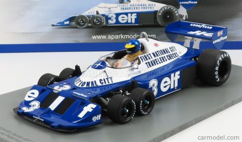 Spark-Model - Tyrrell F1 P34 Elf N 3 6Th Italian Gp Monza 1977 R.Peterson Blue White