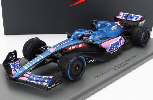 Spark - RENAULT F1 A522 TEAM ALPINE BWT N 14 MONACO GP 2022 FERNANDO ALONSO - CON VETRINA - WITH SHOWCASE - SPECIAL BOX BLUE PINK