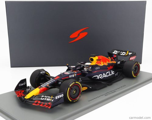 Spark-Model - Red Bull F1  Rb18 Team Oracle Red Bull Racing N 1 Winner Belgium Gp World Champion 2022 Max Verstappen Matt Blue Yellow Red