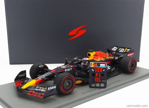 Spark-Model - Red Bull F1  Rb18 Team Oracle Red Bull Racing N 1 Winner Holland Gp World Champion 2022 - 30Th Victory Max Verstappen Matt Blue Yellow Red