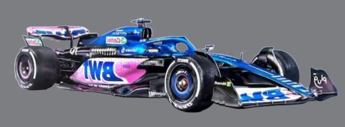 Spark - RENAULT F1  A523 TEAM BWT ALPINE N 10 7th MONACO GP PIERRE GASLY BLUE PINK