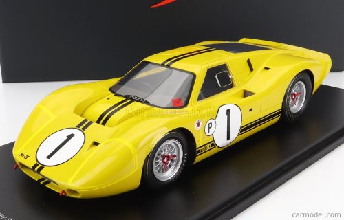 Spark-Model - Ford Usa Gt40 Mkiv 7.0L V8 Team Ford Motor Company N 1 Winner 12H Sebring 1967 M.Andretti - B.Mclaren - Con Vetrina - With Showcase - Special Box Yellow Black