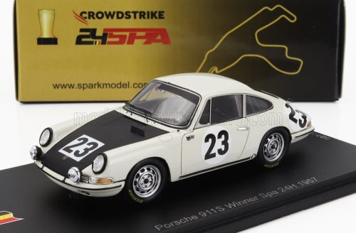 Spark - PORSCHE 911 COUPE N 23 WINNER 24h SPA 1967 JEAN PIERRE GABAN - PEDRO WHITE BLACK