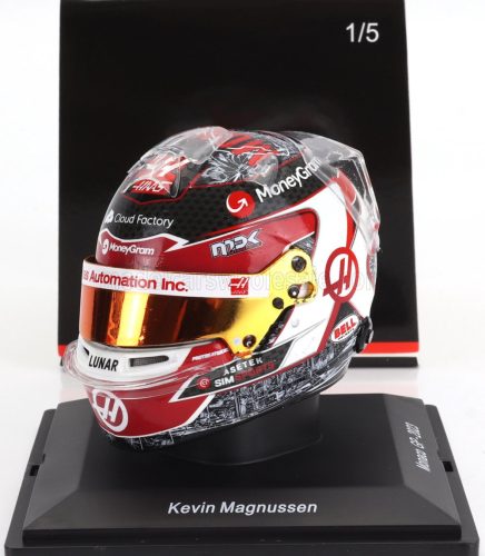 Spark - BELL HELMET F1  CASCO HELMET HAAS FW23 TEAM MONEYGRAM HAAS N 20 MONACO GP 2023 KEVIN MAGNUSSEN RED WHITE BLACK