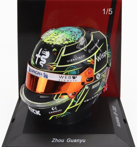 Spark - BELL HELMET F1  CASCO HELMET 2023 ALFA ROMEO C43 TEAM STAKE N 24 AUSTRALIAN GP 2023 GUANYU ZHOU BLACK YELLOW