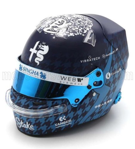 Spark - BELL HELMET F1  CASCO HELMET ALFA ROMEO C43 TEAM STAKE N 24 JAPAN GP 2023 GUANYU ZHOU BLUE