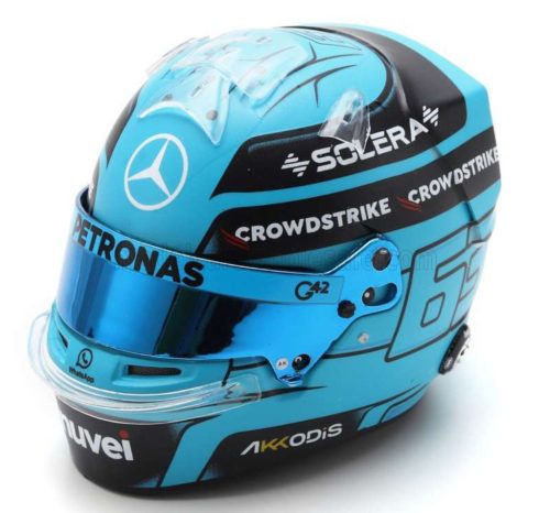 Spark - BELL HELMET CASCO HELMET F1 GEORGE RUSSELL TEAM AMG PETRONAS MOTORSPORT FORMULA ONE N 63 SEASON 2024 BLUE BLACK