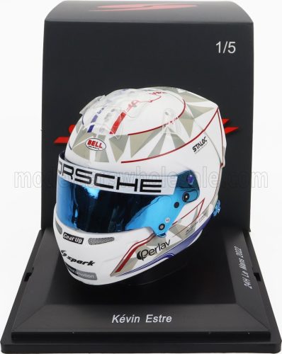 Spark - BELL HELMET CASCO HELMET PORSCHE 911 991 RSR-19 TEAM PORSCHE GT N 92 24h LE MANS 2022 KEVIN ESTRE WHITE