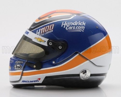 Spark - ARAI HELMET CASCO HELMET KYLE LARSON TEAM ARROWS McLAREN H1100 NASCAR CUP SERIES SEASON 2024 BLUE ORANGE WHITE