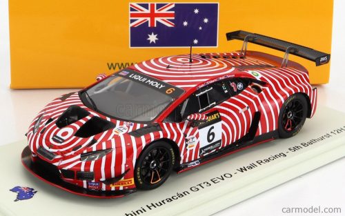 Spark-Model - Lamborghini Huracan Gt3 Evo Team Wall Racing N 6 5Th 12H Bathurst 2022 T.D'Alberto - D.Wall - A.Deitz - G.Denyer Red White