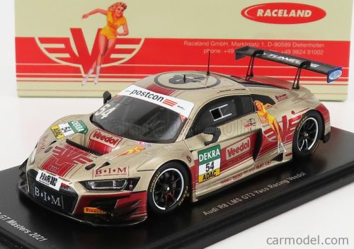 Spark-Model - Audi R8 Lms Gt3 Team Yaco Racing Racing N 54 Adac Gt Masters Oschersleben 2021 S.Reicher - N.Siedler Gold Red