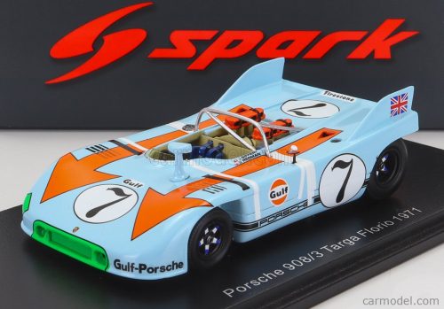 Spark-Model - Porsche 908/3 Spider N 7 Targa Florio 1971 J.Siffert - B.Redman Light Blue