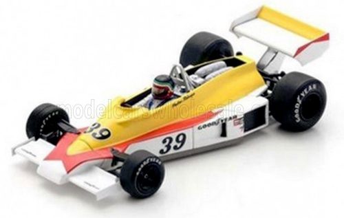 Spark - HESKETH F1  308E N 39 PRACTICE BELGIUM GP 1977 H.REBAQUE YELLOW WHITE