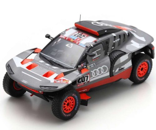 Spark - AUDI Q E-TRON RS TEAM AUDI SPORT N 207 RALLY DAKAR 2023 CARLOS SAINZ - LUCAS CRUZ GREY SILVER BLACK