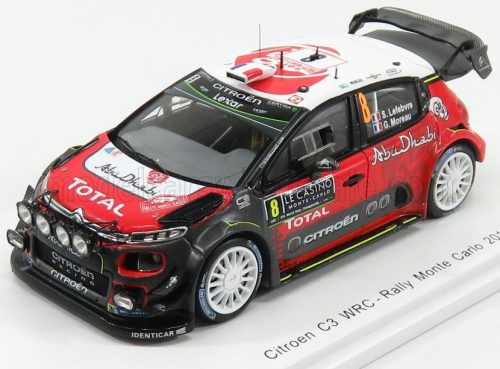 Spark - CITROEN C3 WRC TEAM TOTAL ABU DHABI N 8 RALLY MONTECARLO 2017 S.LEFEBVRE - G.MOREAU RED GREY