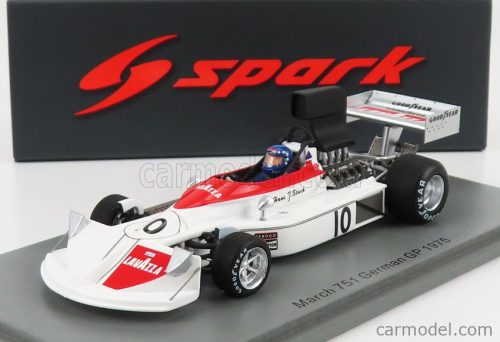 Spark-Model - March F1 751 N 10 German Gp 1975 H.Stuck White Red