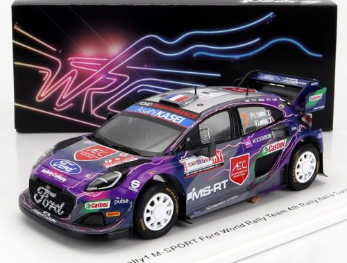 Spark - FORD ENGLAND PUMA RALLY1 TEAM FORD WORLD RALLY M-SPORT N 7 4th RALLY SARDINIA ITALY 2022 P.L.LOUBET - V.LANDAIS PURPLE BLUE GREY