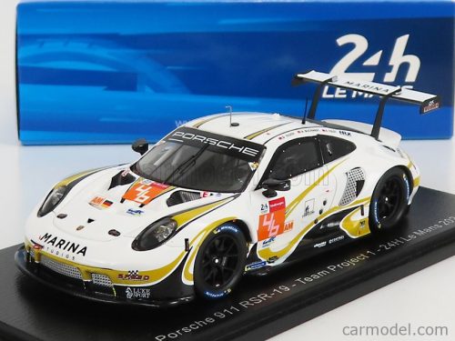 Spark-Model - Porsche 911 991-2 4.2L Rsr-19 Team Project-1 N 46 24H Le Mans 2021 A.Buchardt - R.Foley - D.Olsen White