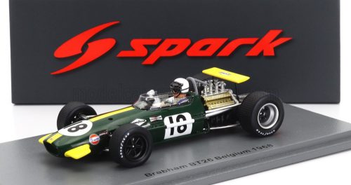 Spark - BRABHAM F1  BT26 N 18 BELGIUM GP 1968 JACK BRABHAM GREEN YELLOW