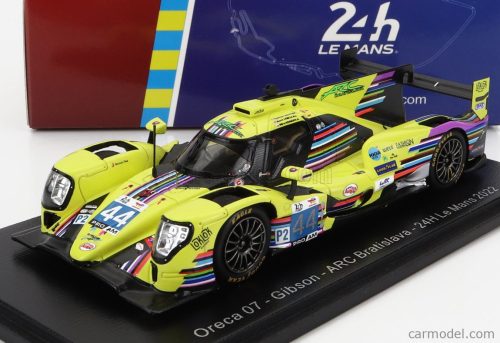 Spark-Model - Oreca Gibson 07 Gk428 4.2L V8 Team Arc Bratislava N 44 24H Le Mans 2022 M.Konopka - B.Viscaal - T.Vautier Yellow Black