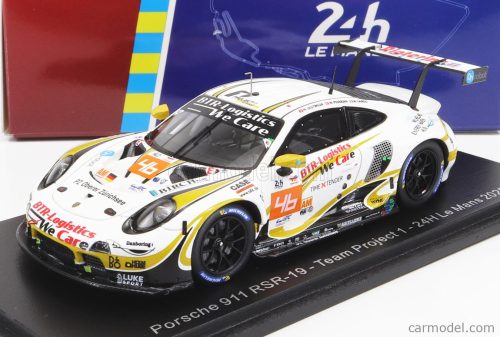 Spark-Model - Porsche 911 991 Rsr-19 4.2L Team Project-1 N 46 24H Le Mans 2022 M.Cairoli - M.Pedersen - N.Leutwiler White