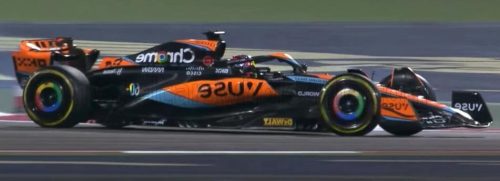 Spark - McLAREN F1  MCL60 TEAM McLAREN N 81 6th ABU DHABI GP 2023 OSCAR PIASTRI ORANGE BLUE BLACK