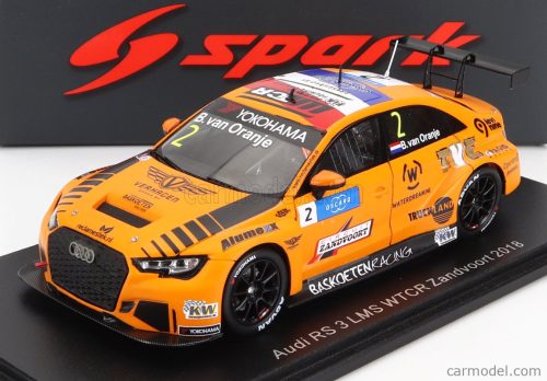 Spark-Model - Audi A3 Rs3 Lms N 2 Wtcr Zandvoort 2018 Prince Bernhard Van Oranje Orange