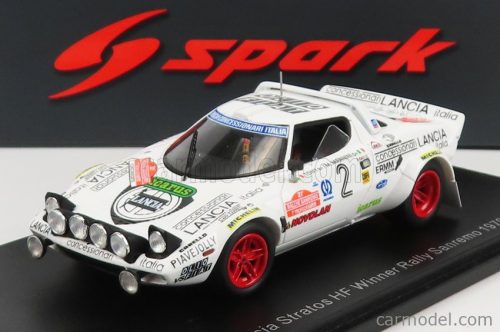 Spark-Model - Lancia Stratos Hf N 2 Winner Rally Sanremo 1979 M.Mannini - Tony White