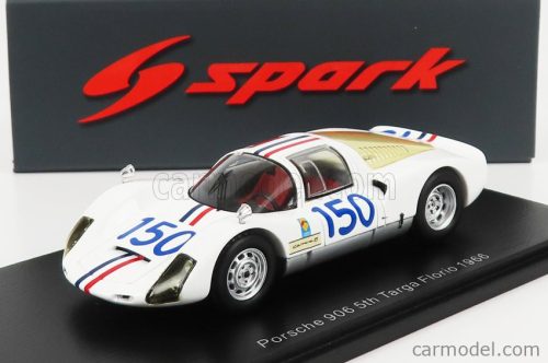 Spark-Model - Porsche 906 N 150 5Th Targa Florio 1966 C.Bourillot - U.Maglioli White