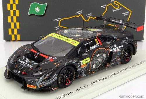 Spark-Model - Lamborghini Huracan Gt3 Team Fff Racing N 5 Fia Gt World Cup Macau 2016 M.Bortolotti Black