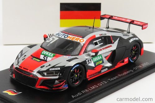 Spark-Model - Audi R8 Lms Gt3 Team Rosberg N 51 Dtm Season 2021 N.Muller Silver Red