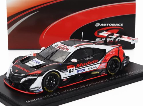 Spark - HONDA NSX-GT TEAM MODULO NAKAJIMA RACING N 64 GT500 CLASS SUPER GT 2021 TAKUYA IZAWA - HIROKI OTSU BLACK WHITE RED