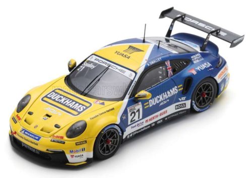 Spark - PORSCHE 911 992 GT3 CUP N 21 PORSCHE CARRERA CUP BRITISH CHAMPION 2023 ADAM SMALLEY YELLOW BLUE