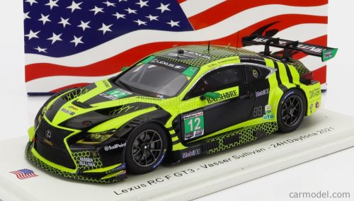 Spark-Model - Lexus Rc F Gt3 Team Aim Vasser Sullivan N 12 24H Daytona 2021 R.Megennis - Z.Veach - T.Bell - F.Montecalvo Black Yellow