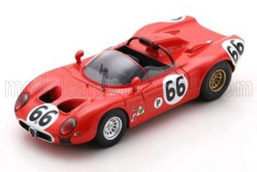 Spark - ALFA ROMEO 33 SPIDER TEAM AUTODELTA N 66 12h SEBRING 1967 R.BUSSINELLO - N.GALLI RED