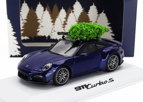 Spark - PORSCHE 911 992 TURBO S COUPE CHRISTMAS EDITION 2023 BLUE