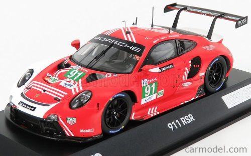 Spark-Model - Porsche 911 991-2 Rsr Team Porsche Gt N 91 24H Le Mans 2020 R.Lietz - G.Bruni - F.Makowiecki Red White