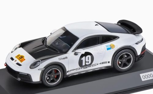 Spark - PORSCHE 911 992 N 19 RALLY DAKAR (LIVERY 1971) COUPE 2023 WHITE BLACK