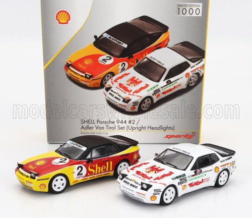 Spark - PORSCHE SET 2X 944 SHELL N 2 RACING + 944 N 0 RACING TURBO CUP 1989 VARIOUS