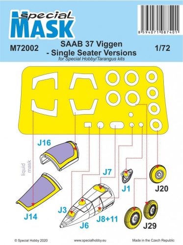 Special Hobby - SAAB 37 Viggen Single Seater Mask