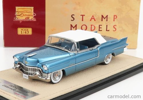 Stamp-Models - Cadillac Eldorado Biarritz 1955 Closed Top Bahama Blue Met