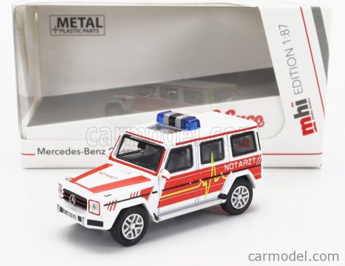 Schuco - Mercedes Benz G-Class Notarzt Police 1995 White Red