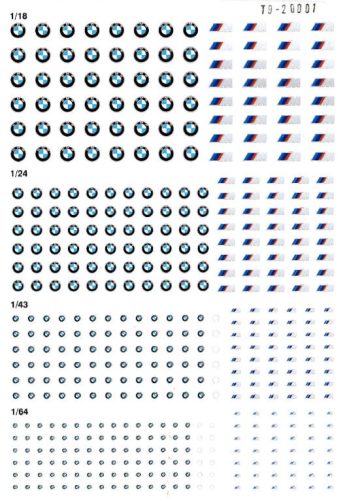 TRIPLE9 -  Decal Water Slide "BMW Logo" for 1:64, 1:43, 1:24 and 1:18