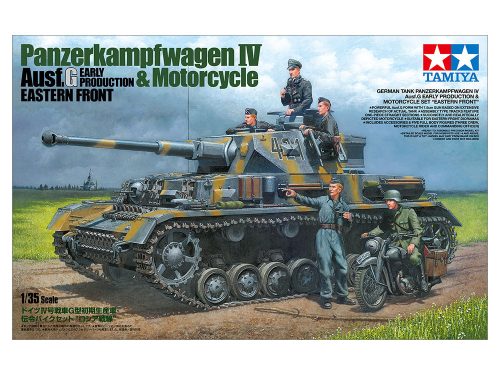 Tamiya - 1:35 Panzerkampfwagen IV Ausf G. Early Production & Motorcycle Eastern Front