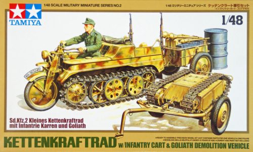 Tamiya - Kettenkraftrad (Infantry Cart & Goliath Demolition Vehicle) - 1 Figure